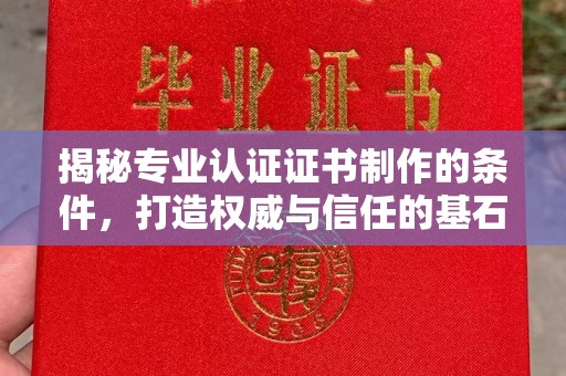 麦积揭秘专业认证证书制作的条件，打造权威与信任的基石