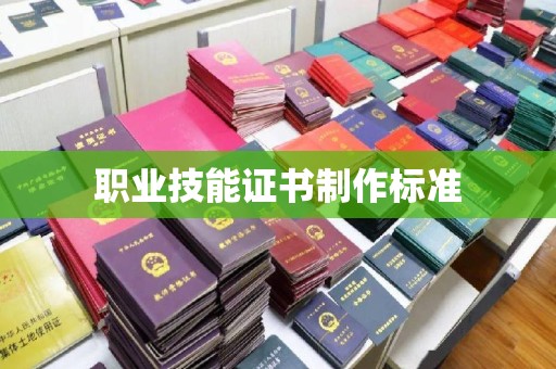麦积职业技能证书制作标准