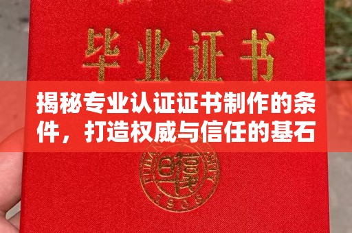 麦积揭秘专业认证证书制作的条件，打造权威与信任的基石