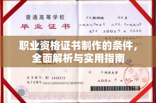 麦积职业资格证书制作的条件，全面解析与实用指南